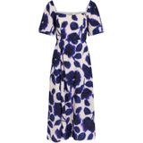 Morgan - RYAO - Jurk - Ecru/Aubergine - 3/4 Lengte - Bloemenprint