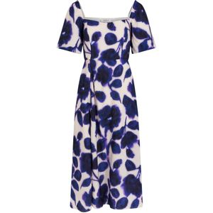 Morgan - RYAO - Jurk - Ecru/Aubergine - 3/4 Lengte - Bloemenprint