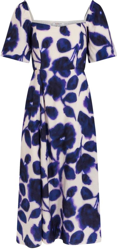 Morgan - RYAO - Jurk - Ecru/Aubergine - 3/4 Lengte - Bloemenprint