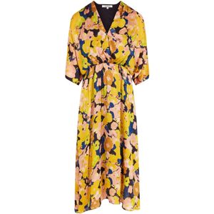 Morgan - Jurk - Geel - Polyester - Driekwart Mouwen