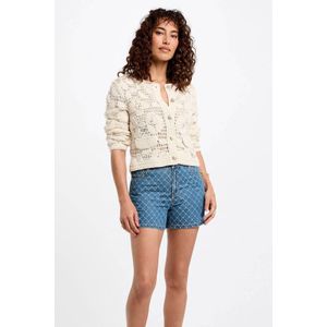 Morgan - Crochet Vest - Ecru