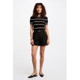 Morgan - Fijn Gebreide Trui - Zwart - Ajour