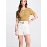 Morgan - MCABI - Trui - Mosterd - Geribbelde Kraag - Lange Mouw