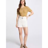 Morgan - MCABI - Trui - Mosterd - Geribbelde Kraag - Lange Mouw