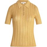 Morgan - MCABI - Trui - Mosterd - Geribbelde Kraag - Lange Mouw