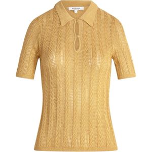 Morgan - MCABI - Trui - Mosterd - Geribbelde Kraag - Lange Mouw