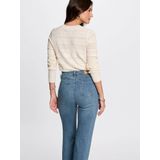 Morgan - Gebreid Vest - Crème - Lange Mouw - Normale Pasvorm