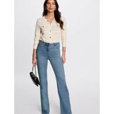 Morgan - Gebreid Vest - Crème - Lange Mouw - Normale Pasvorm