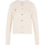 Morgan - Gebreid Vest - Crème - Lange Mouw - Normale Pasvorm