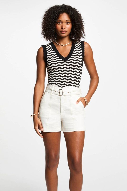 Morgan - Mouwloze Top - Zwart