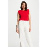 Morgan mouwloze top rood