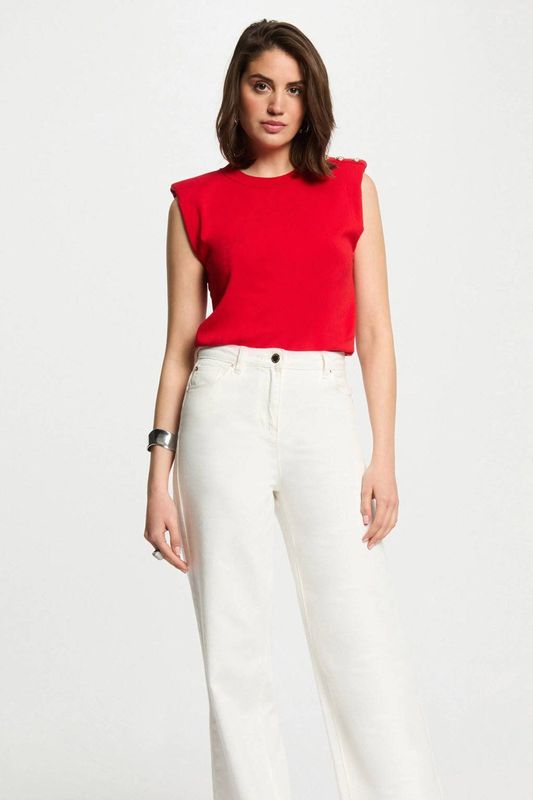 Morgan mouwloze top rood