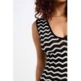 Morgan - Zomerjurk - Zwart - Mouwloos - V-hals - Midi Jurk