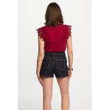 Morgan - Mouwloze Top - Donkerrood