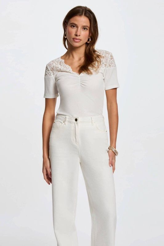 MORGAN - T-shirt - Wit - Polyester