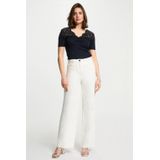 MORGAN - T-shirt - Marineblauw - Polyester - Korte Mouwen