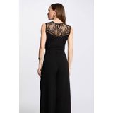 Morgan - Kanten Top - Zwart - Mouwloos