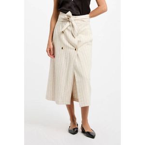 Morgan - Wikkelrok - Beige - Linnen