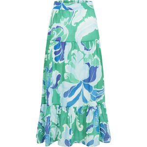 Morgan - A-lijn Rok - Blauw - Lichtblauw - Groen - Wit - 7/8 Lengte