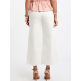 Morgan - 252-POPPY - Capri Broeken - Wit - Wide Leg - Mid Waist