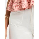 Morgan - 252-POPPY - Capri Broeken - Wit - Wide Leg - Mid Waist