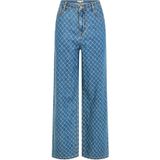 Morgan - Wide Leg Jeans - Medium Blue Denim - Regular Waist - Lange Lengte