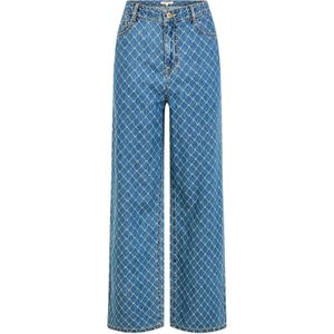 Morgan - 252-PSTEL - Jeans - Blauw Denim - Wide Leg - High Waist