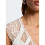 Morgan - Top - Wit - Korte Mouwen - V-hals