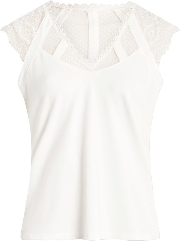 Morgan - Top - Wit - Korte Mouwen - V-hals