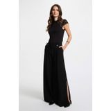 Morgan - 252-DODO - T-shirt - Zwart - Slanke Pasvorm - Kwartmouw