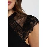 Morgan - 252-DODO - T-shirt - Zwart - Slanke Pasvorm - Kwartmouw