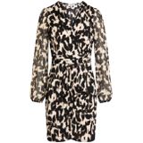 Morgan - Zomerjurk - Ecru - Korte Jurk - Lange Mouwen - V-hals