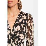 Morgan - Zomerjurk - Ecru - Korte Jurk - Lange Mouwen - V-hals