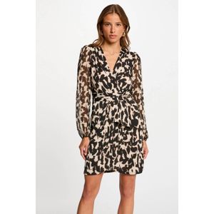 Morgan - Zomerjurk - Ecru - Korte Jurk - Lange Mouwen - V-hals