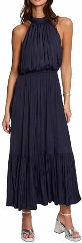 Morgan - Jurk - Marine - 7/8 Lengte - Mouwloos - Gerecycled Materiaal