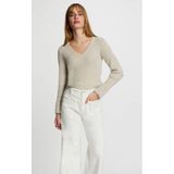 MORGAN - Trui - Grijs - V-hals - Fijn Tricot