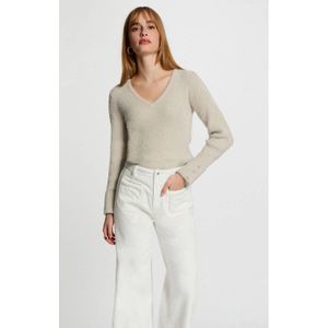 MORGAN - Trui - Grijs - V-hals - Fijn Tricot