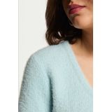 Morgan - Gebreide Trui - Turquoise - Fijn Gebreid - Lang Model
