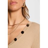 Morgan - Gebreide Trui - Beige - Fijn Gebreid