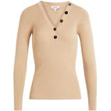 Morgan - Gebreide Trui - Beige - Fijn Gebreid