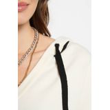 Morgan - Gebreide Trui - Ecru - Dames - Lange Mouwen - Capuchon