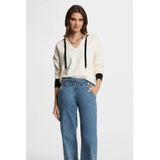 Morgan - Gebreide Trui - Ecru - Dames - Lange Mouwen - Capuchon