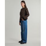 Morgan - Gebreide Trui - Zwart - Met Hartjes