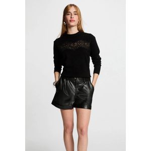 Morgan - Gebreide Trui - Zwart - Fijn Gebreid