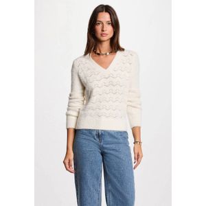 Morgan - Trui - Ivoor - Lange Mouwen - V-hals