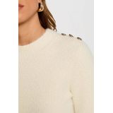 MORGAN - Korte Aansluitende Jurk - Ivoor - Tricot