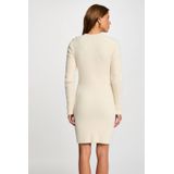 MORGAN - Korte Aansluitende Jurk - Ivoor - Tricot