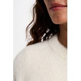 Morgan - Midi Jurk - Ecru - Lange Mouwen - Ronde Hals