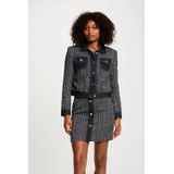 Morgan - Tweed Jasje - Donkerblauw - Leren Jassen