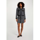 Morgan - Tweed Jasje - Donkerblauw - Leren Jassen